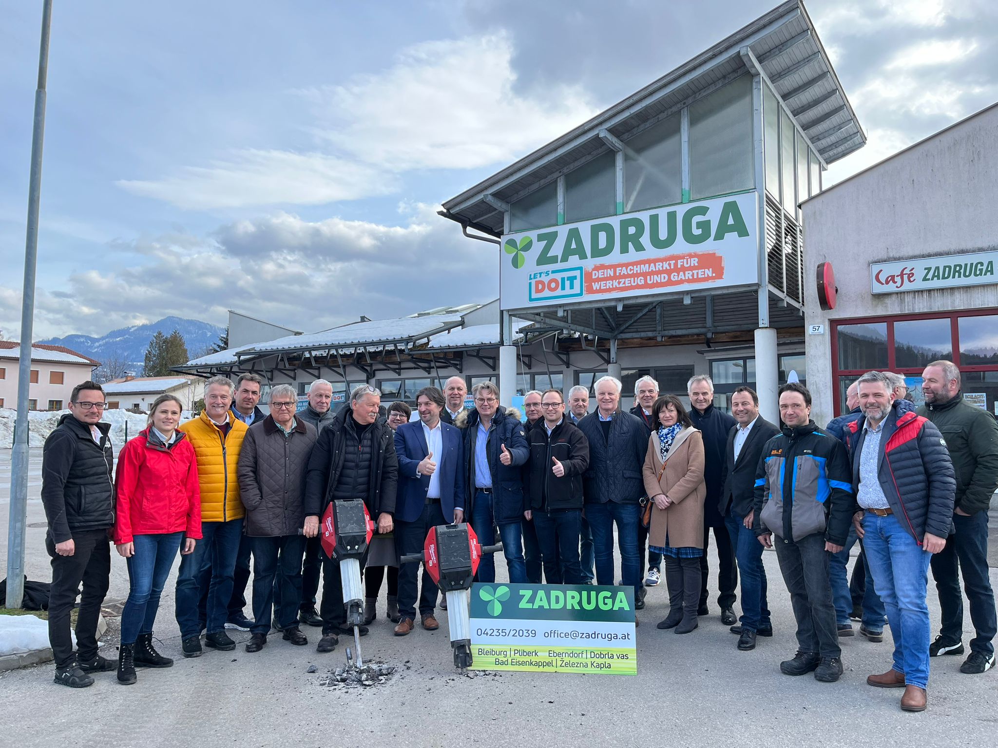 ZADRUGA Pliberk Spatenstich Eberndorf-Dobrla vas ZADRUGA Pliberk Spatenstich Eberndorf-Dobrla vas
